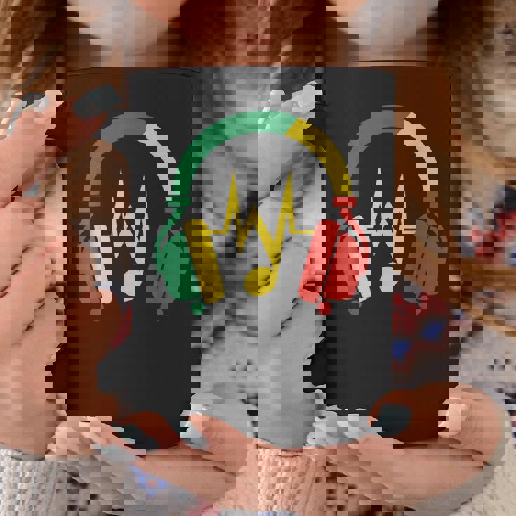 ジャマイカの国旗の色のデザインでレゲエの雰囲気を表現 コーヒーマグ 面白い贈り物