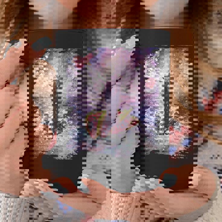 スペースキャットライディングアルパカユニコーン-ピザ＆タコス コーヒーマグ 面白い贈り物