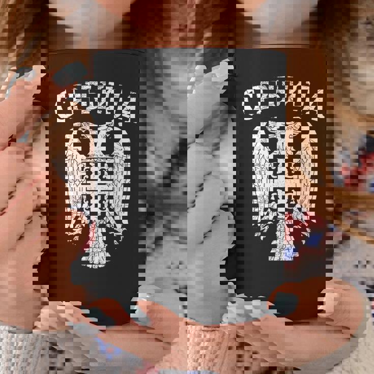 セルビア セルビア セルビア語 紋章 イーグル クロス 旗 キリル文字 コーヒーマグ 面白い贈り物