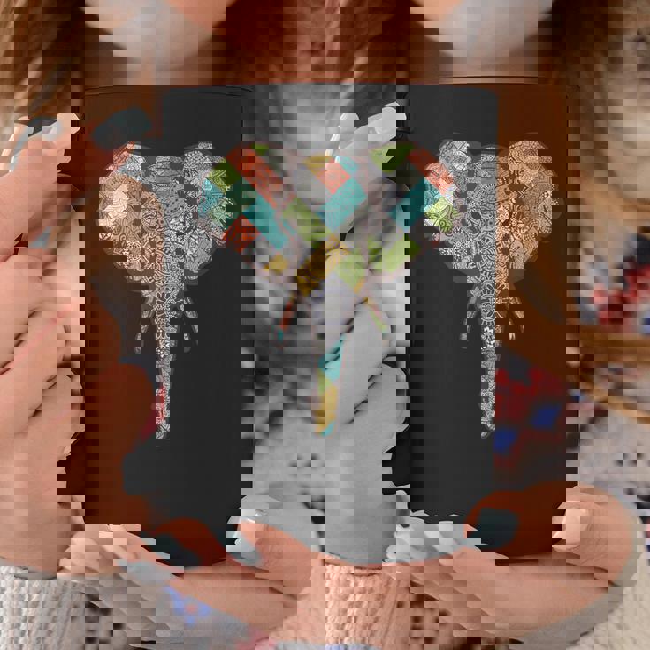 ゾウ I ワイルドライフ I カラフルなゾウ コーヒーマグ 面白い贈り物