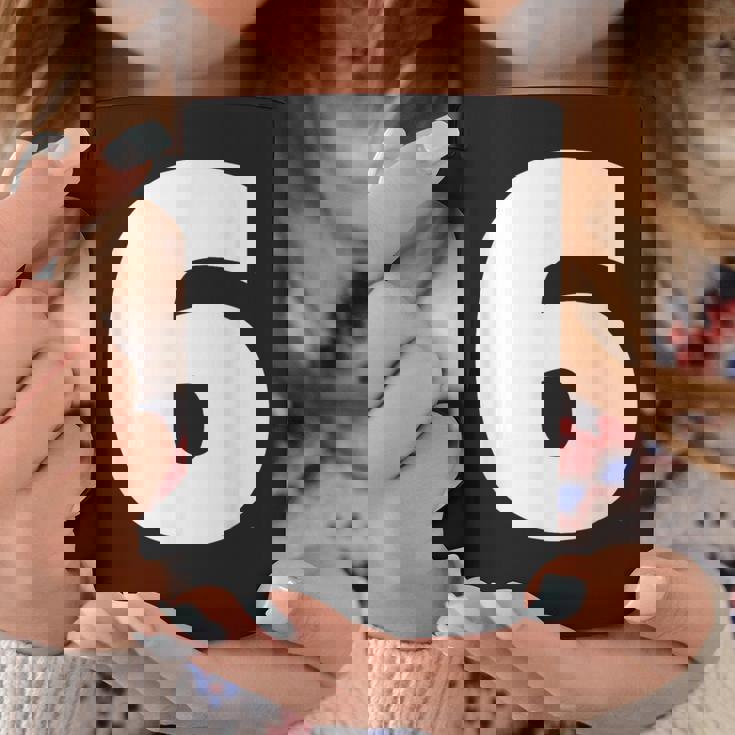 タイポグラフィ 太字表示 6番 数字 6 コーヒーマグ 面白い贈り物