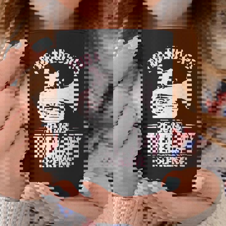 チューバ 水彩 チューバと猫 コーヒーマグ 面白い贈り物