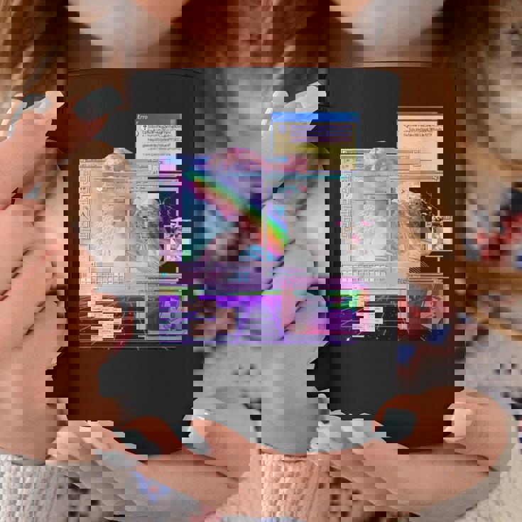 トリッピーサイバー美的ヴェイパーウェイヴインターネットクラシックアート コーヒーマグ 面白い贈り物