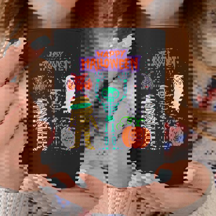 ハッピーハロウィン骨格かぼちゃかわいいゴーストキッズ男の子女の子 コーヒーマグ 面白い贈り物