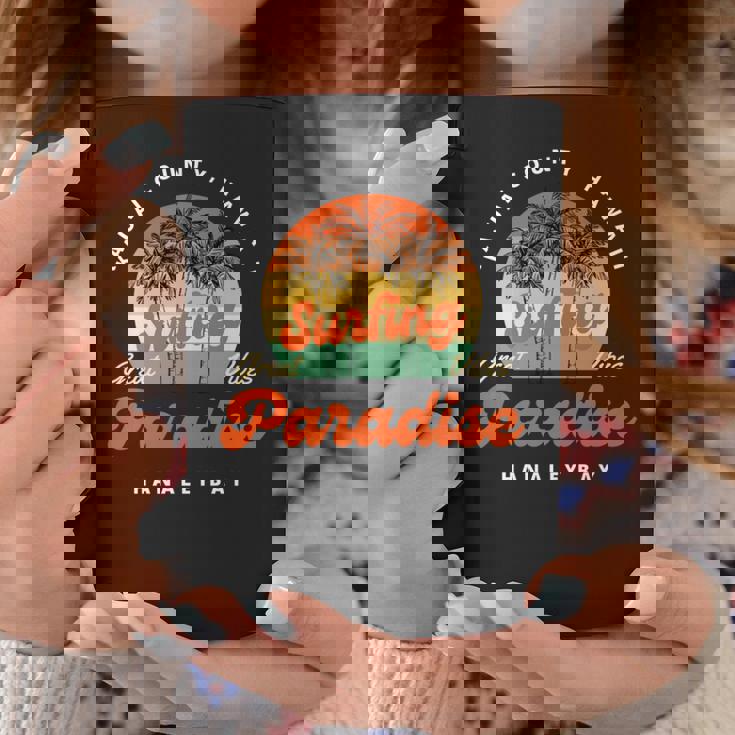 ハナレイ ベイ ハワイ カウアイ島 長袖tシャツ コーヒーマグ 面白い贈り物