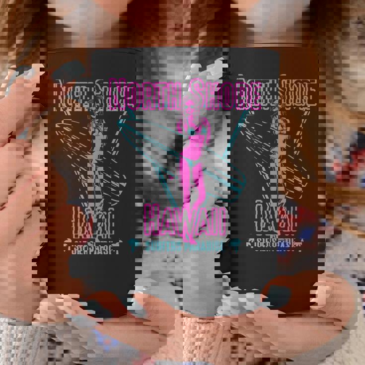 ハワイ サーファー ガール ノースショア 長袖tシャツ コーヒーマグ 面白い贈り物