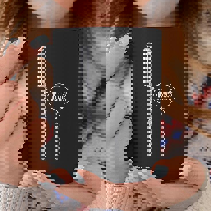 バスフルートとピッコロフルートのミーム 面白いフルートママ Flute Mum Humour コーヒーマグ 面白い贈り物