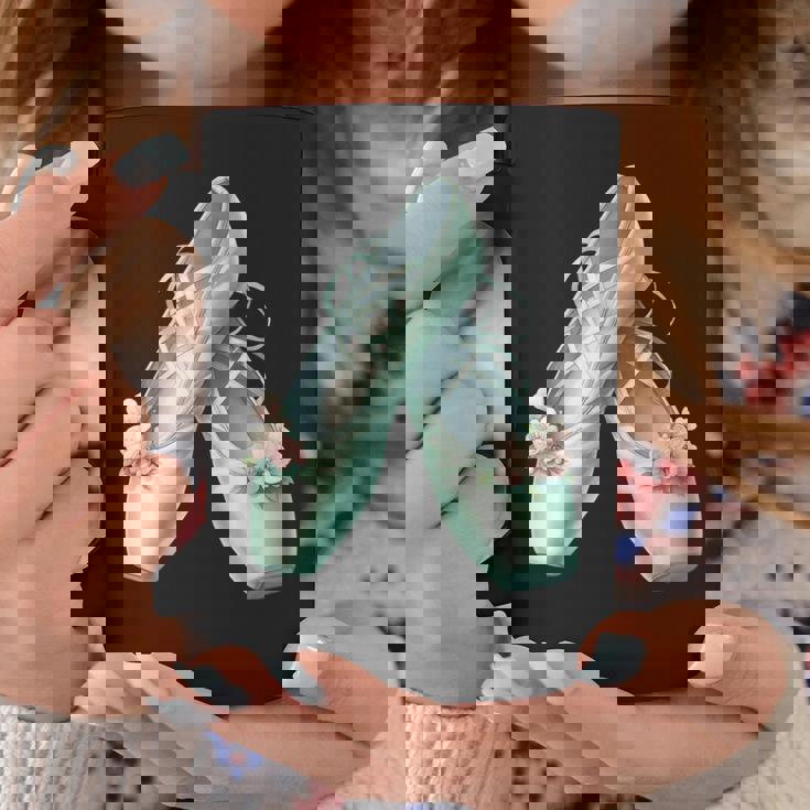 バレリーナガール ミントグリーン ダンス バレエ水彩画 コーヒーマグ 面白い贈り物
