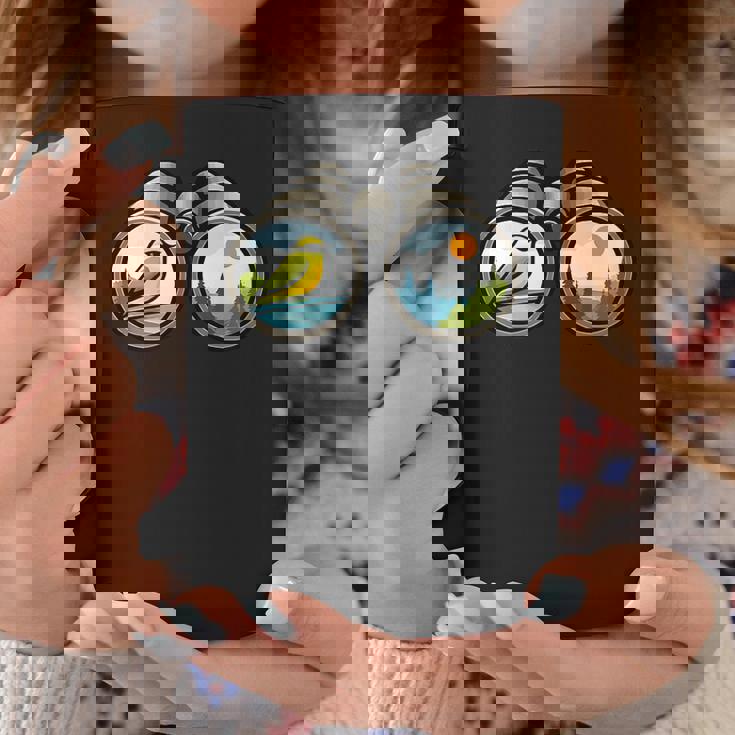 バードウォッチング双眼鏡デザイン コーヒーマグ 面白い贈り物