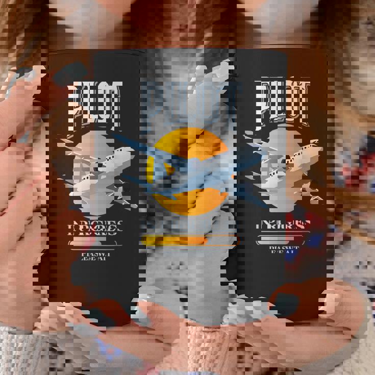 パイロット・イン・プログレス飛行機航空学校飛行機 コーヒーマグ 面白い贈り物