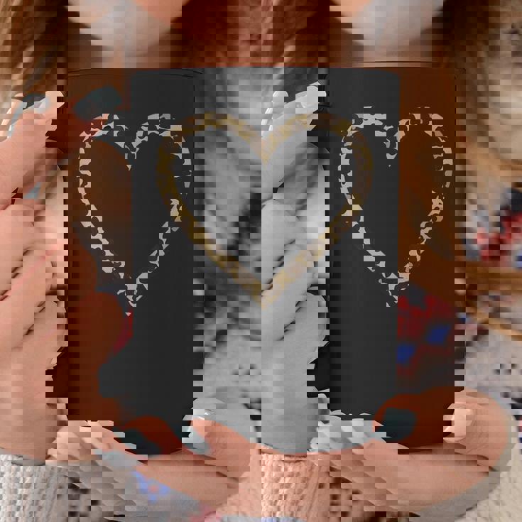 ヒョウ柄のハート コーヒーマグ 面白い贈り物