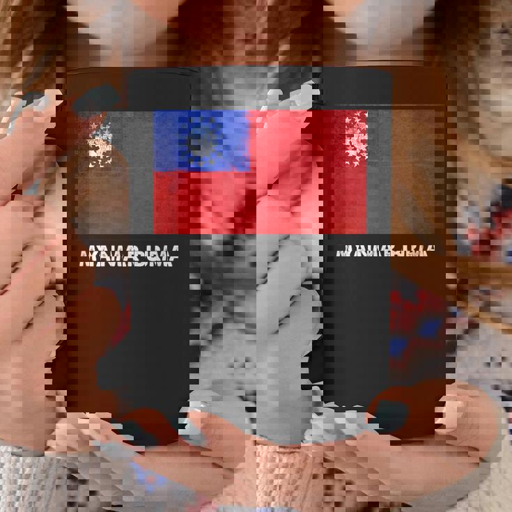 ビルマのミャンマー国旗 コーヒーマグ 面白い贈り物