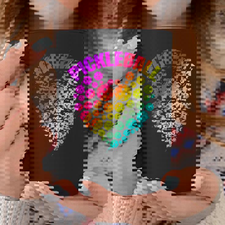 ピックルボール ハート カラフル ラブ ピックルボール コーヒーマグ 面白い贈り物