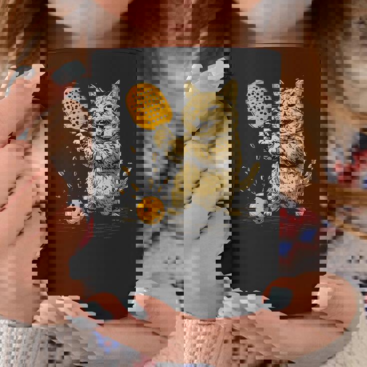 ピックルボール選手 ピックルボールの猫 長袖tシャツ コーヒーマグ 面白い贈り物