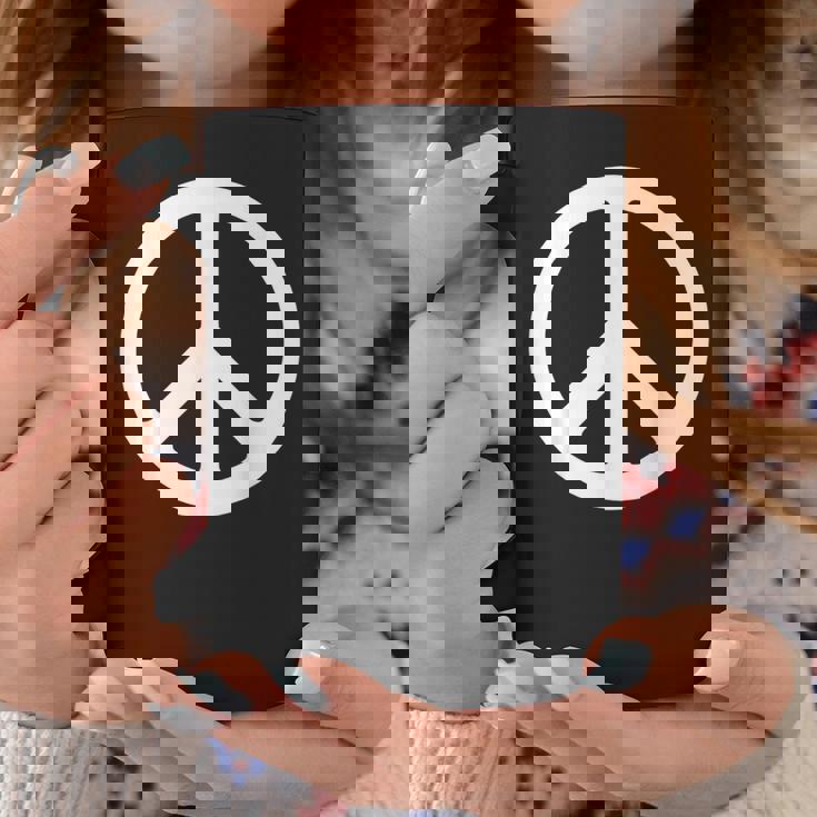 ホワイト ピースサイン コーヒーマグ 面白い贈り物