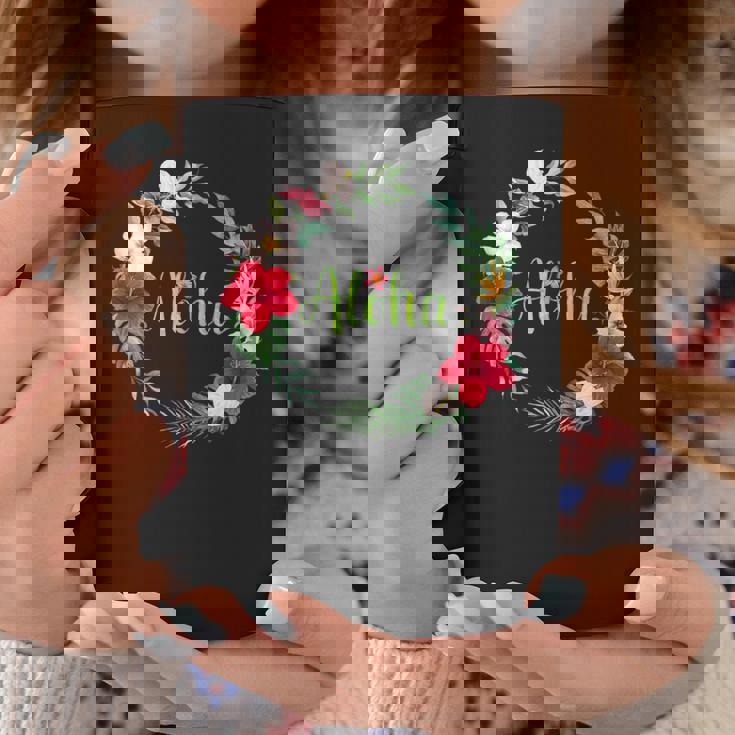 フラダンス フラ レッスン用 アロハ トロピカル ハワイ ハイビスカス かわいい 人気 プルメリア ハワイアン 黒 夏 コーヒーマグ 面白い贈り物