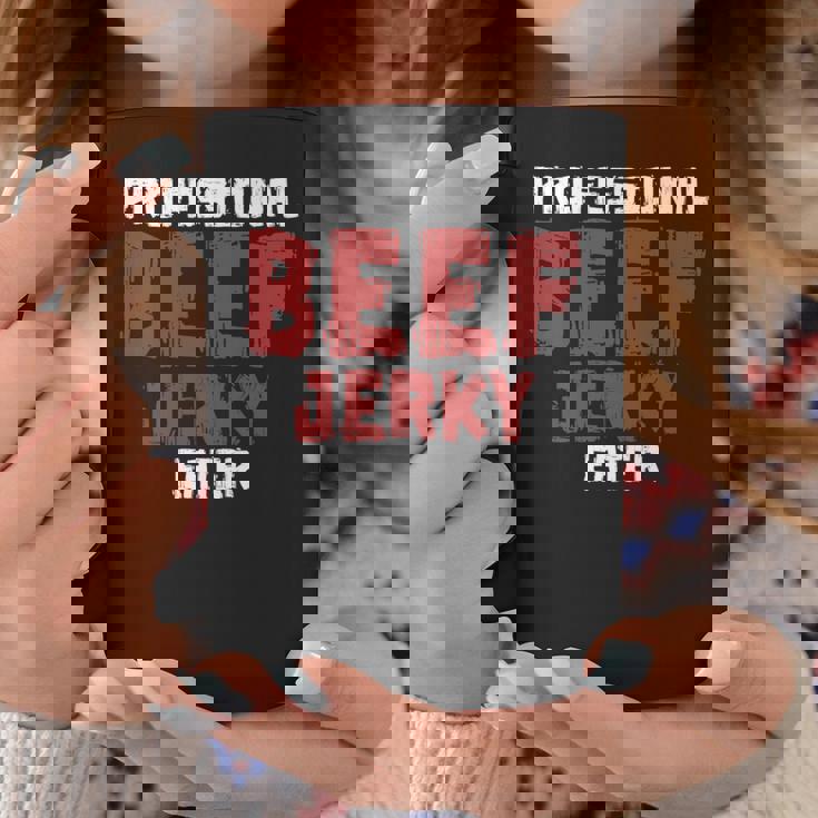 プロフェッショナル・ビーフ・ジャーキー・イーター 肉好き 長袖tシャツ コーヒーマグ 面白い贈り物