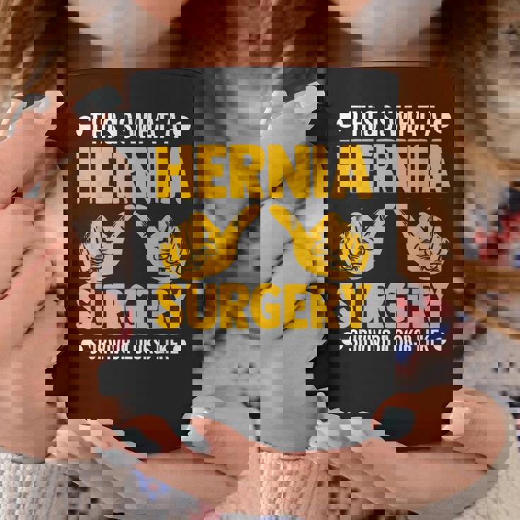 ヘルニア 手術 患者 回復 お見舞い 駄じゃれ コーヒーマグ 面白い贈り物