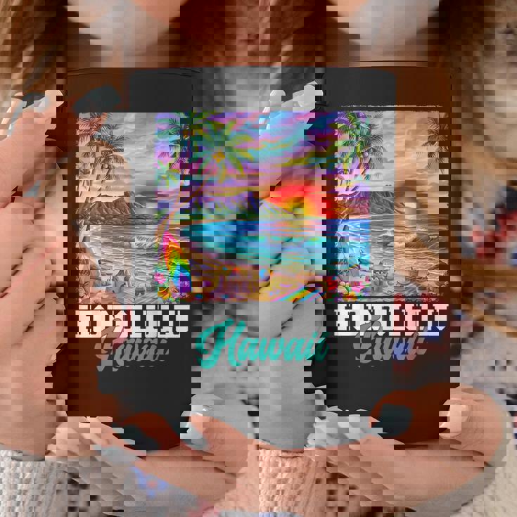 ホノルル ハワイ ハワイアン 波 ビーチ 夏 サーフィン レトロ コーヒーマグ 面白い贈り物