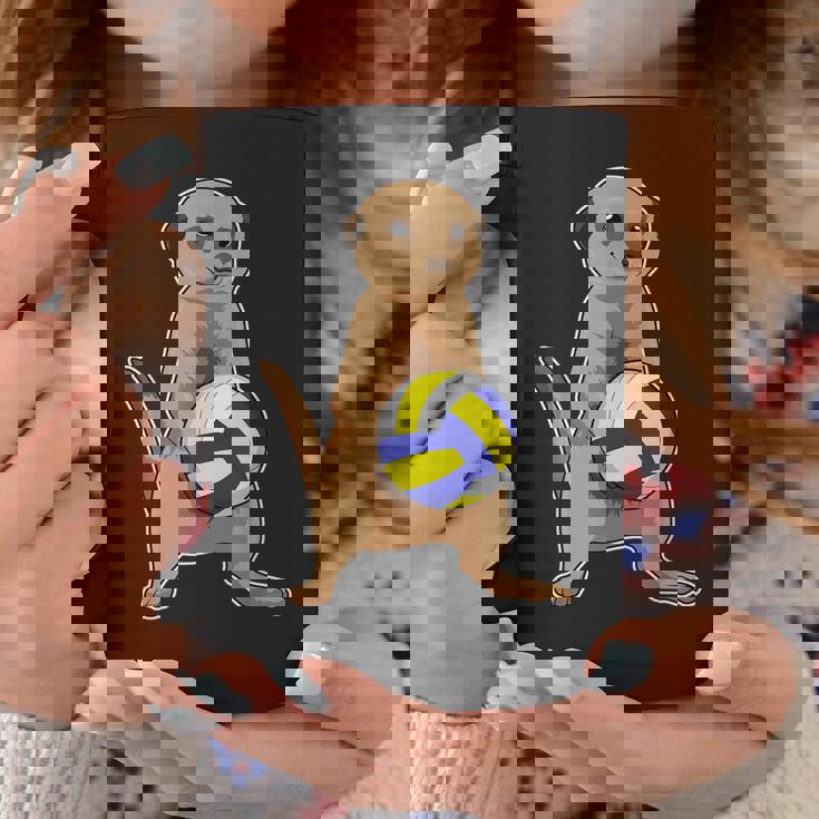 ミーアキャット バレーボール選手 バレーボール スポーツ コーヒーマグ 面白い贈り物