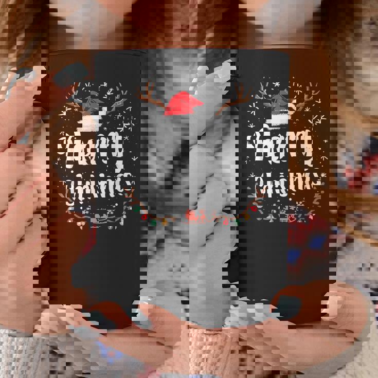 メリークリスマスライト サンタハット クリスマス ファミリー 男性 女性 キッズ コーヒーマグ 面白い贈り物