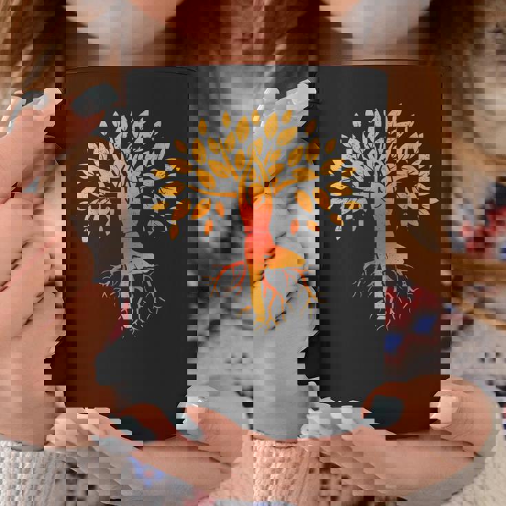 ヨガツリー 女性 男性 瞑想 コーヒーマグ 面白い贈り物