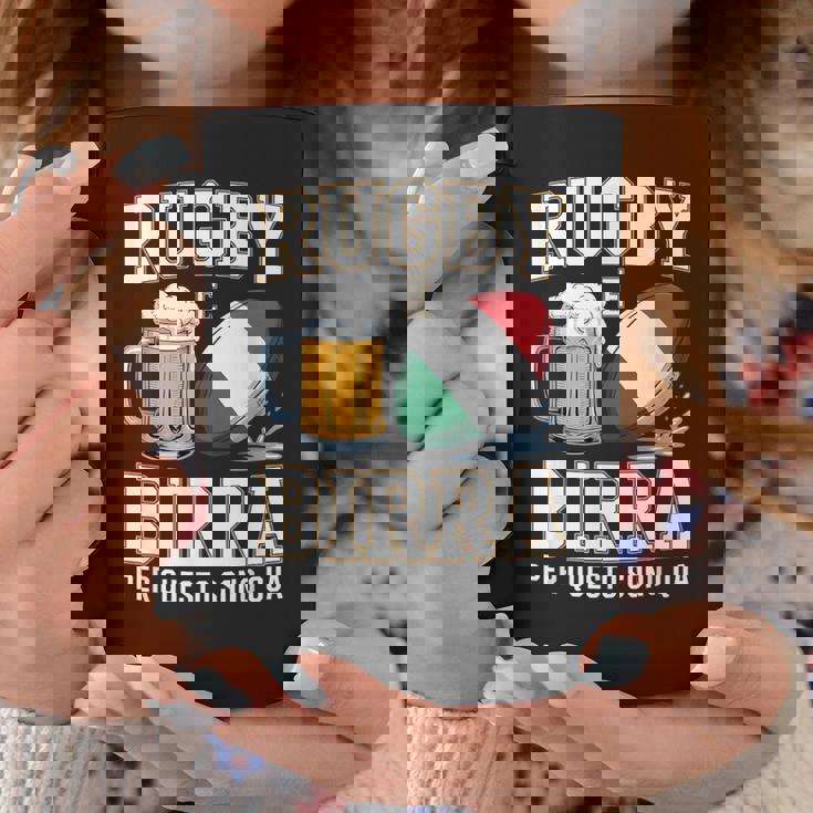 ラグビーとビール だからこそ私はここにいます イタリアのラグビーファン コーヒーマグ 面白い贈り物