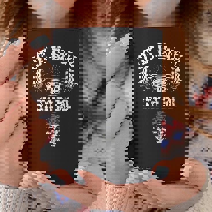 リフトヘビーステイエモジムとフィットネスウエイトリフティング コーヒーマグ 面白い贈り物