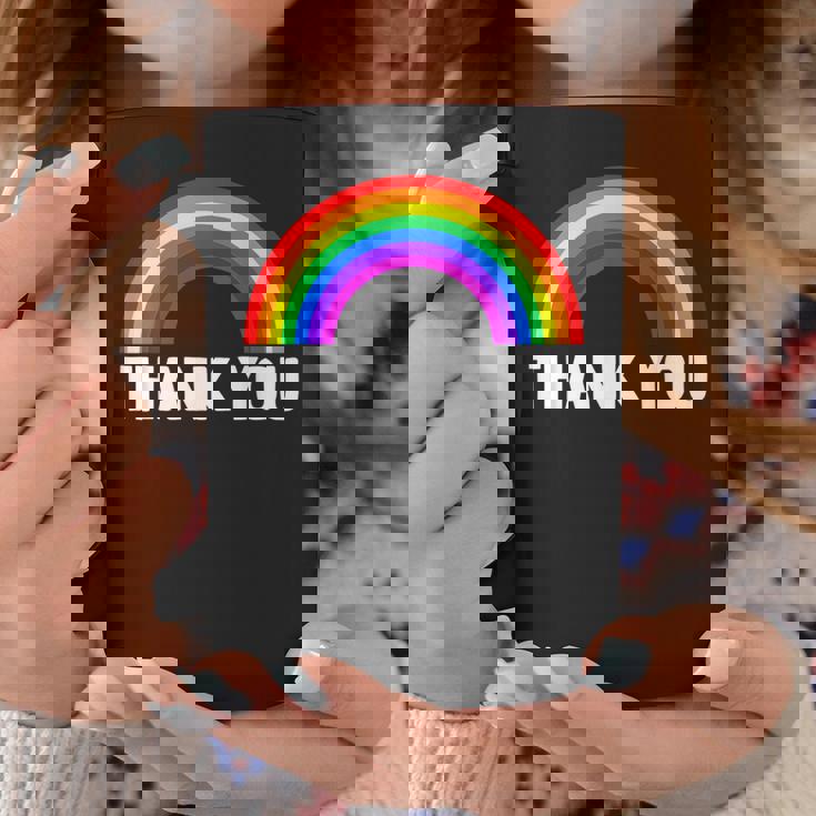 レインボー Thank You コーヒーマグ 面白い贈り物