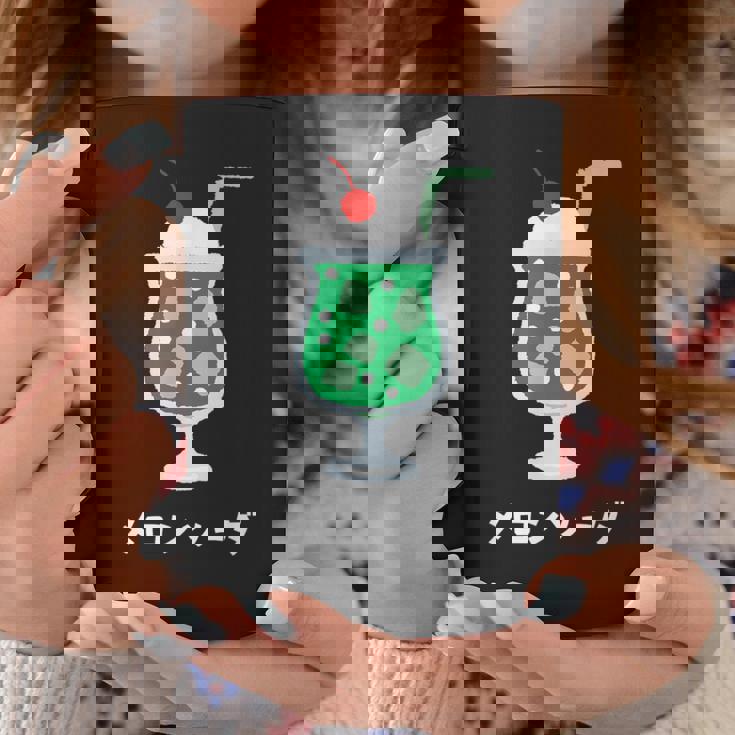 レトロジャパニーズグリーンメロンソーダジュースドリンク 日本 70年代 80年代 コーヒーマグ 面白い贈り物