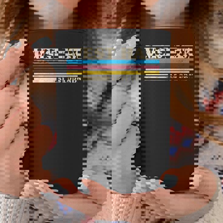 レトロストライプ ウエストハム コーヒーマグ 面白い贈り物