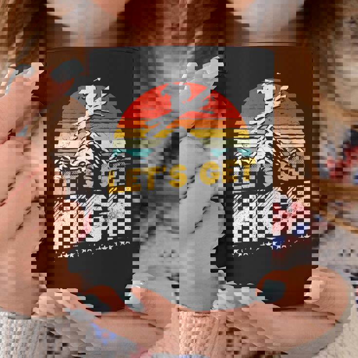 レトロヴィンテージスキー Let's Get High 長袖tシャツ コーヒーマグ 面白い贈り物