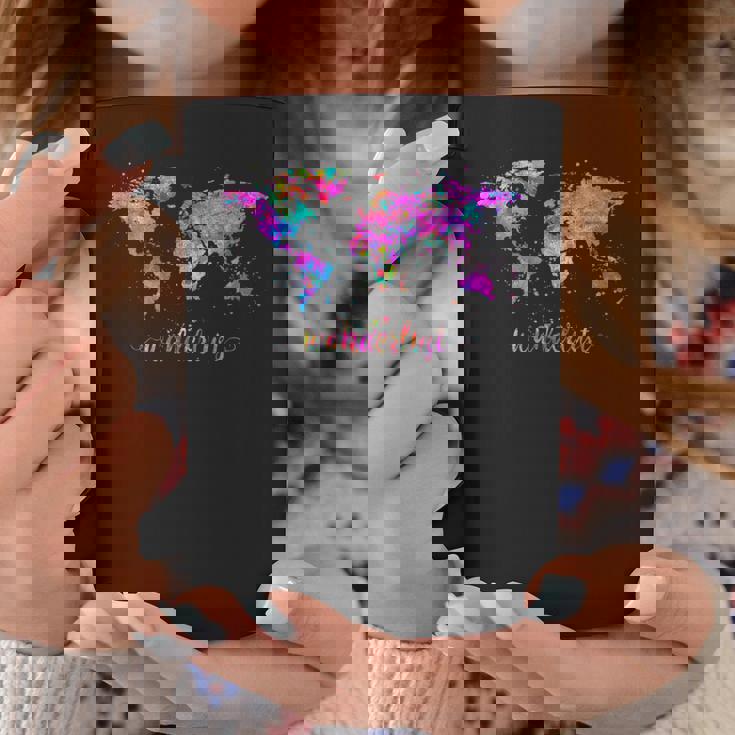 ワンダーラストの世界地図 コーヒーマグ 面白い贈り物