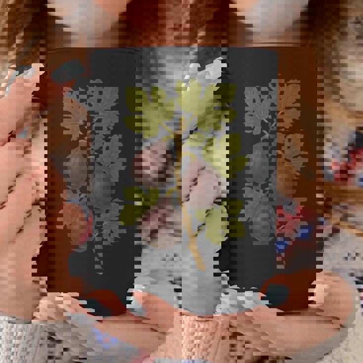 ヴィンテージ ボタニカル イチジク 自然 フルーツ アートプリント コーヒーマグ 面白い贈り物