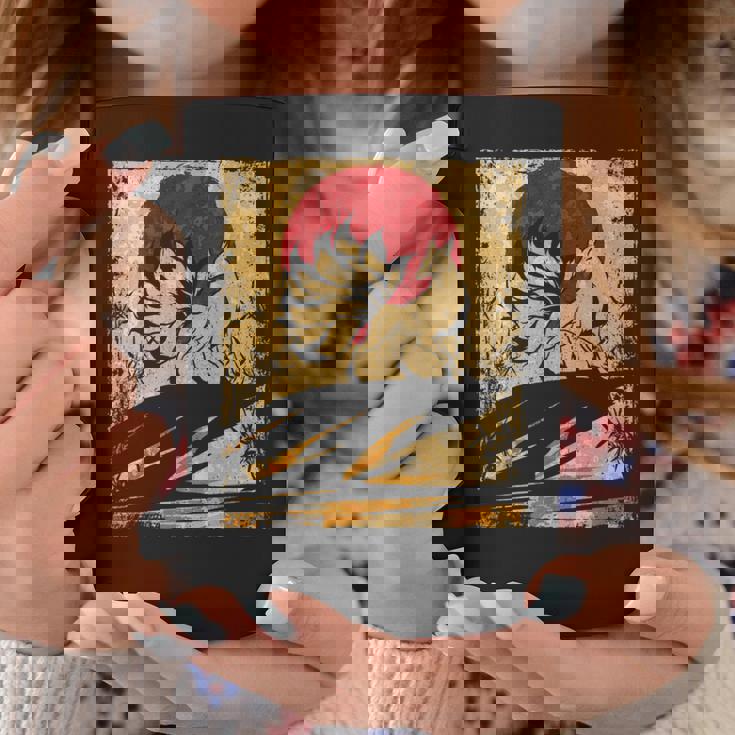 九尾の狐 日本のレトロアート 長袖tシャツ コーヒーマグ 面白い贈り物