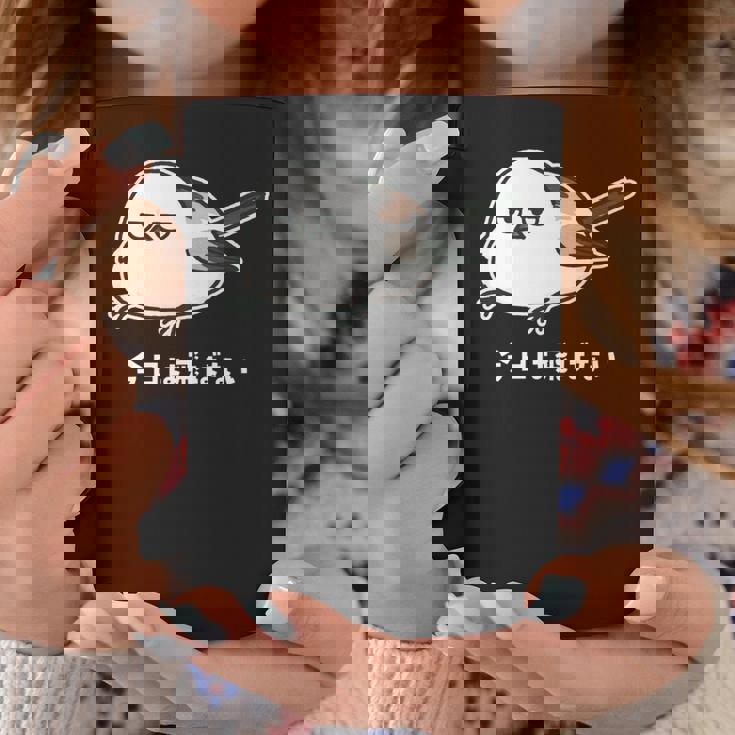 今日は飛ばない やる気ゼロなシマエナガ イラスト 長袖tシャツ コーヒーマグ 面白い贈り物