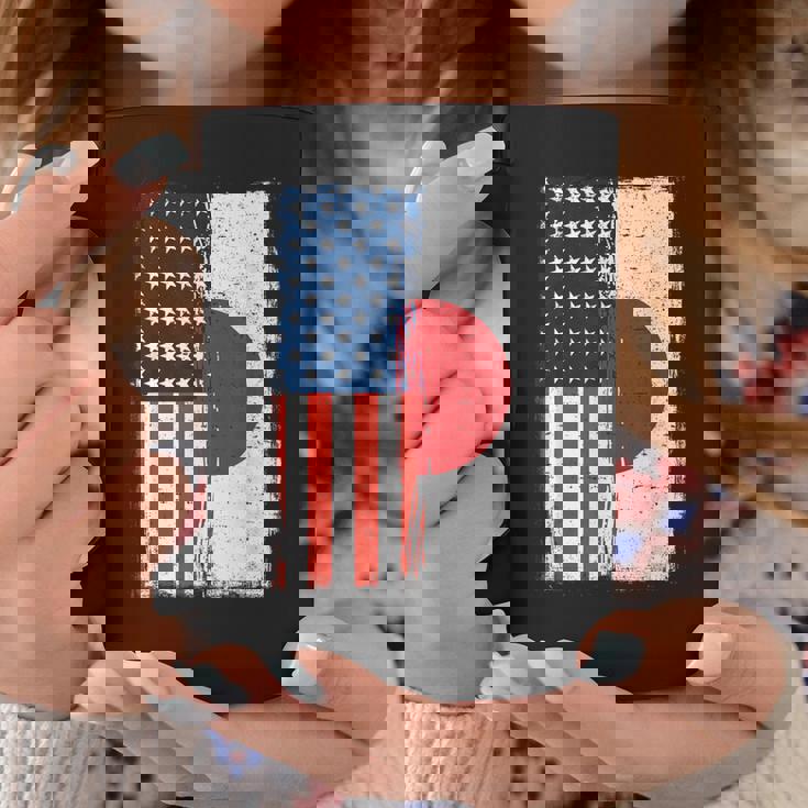 半日半 アメリカ国旗 日米ルーツ コーヒーマグ 面白い贈り物