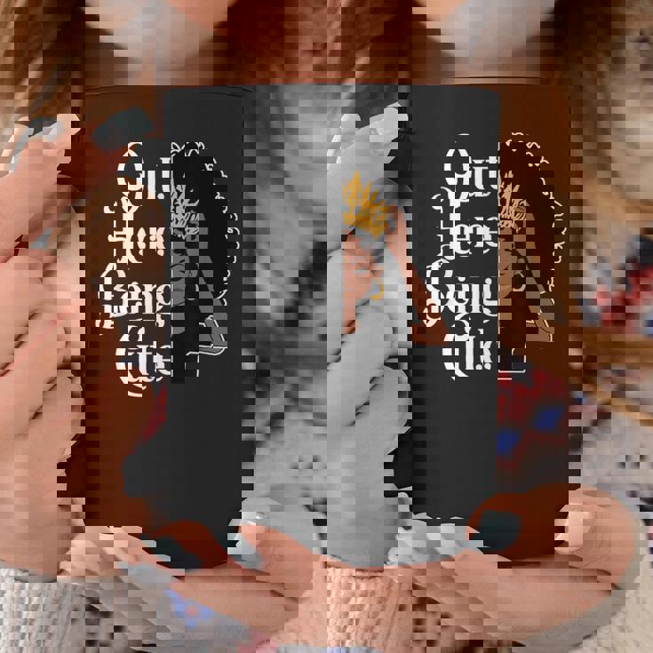 可愛いアフロ黒ギャルメラネティッドソープソウル コーヒーマグ 面白い贈り物