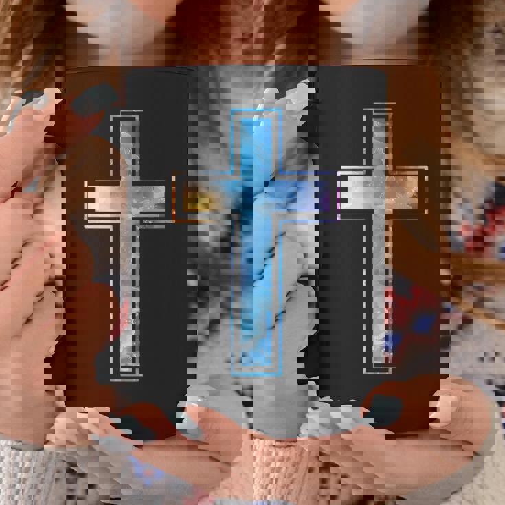 宗教のシルエット 信仰 水彩 キリスト教 十字架 コーヒーマグ 面白い贈り物