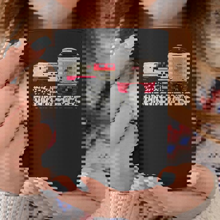 日の出 特急 列車 日本 日の出 出雲 東京出雲 扇子 コーヒーマグ 面白い贈り物