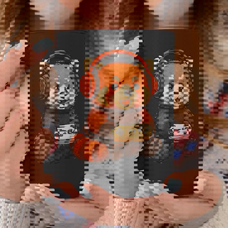 日本のレッサーパンダ ゲーマー アニメ レトロ ビデオゲーム ヴィンテージ コーヒーマグ 面白い贈り物