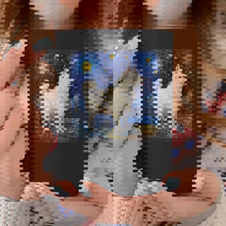 星月夜の犬 ヴァン・ゴッホ サモエド コーヒーマグ 面白い贈り物