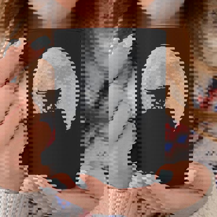 月と猫のシルエット ソマリ猫 コーヒーマグ 面白い贈り物