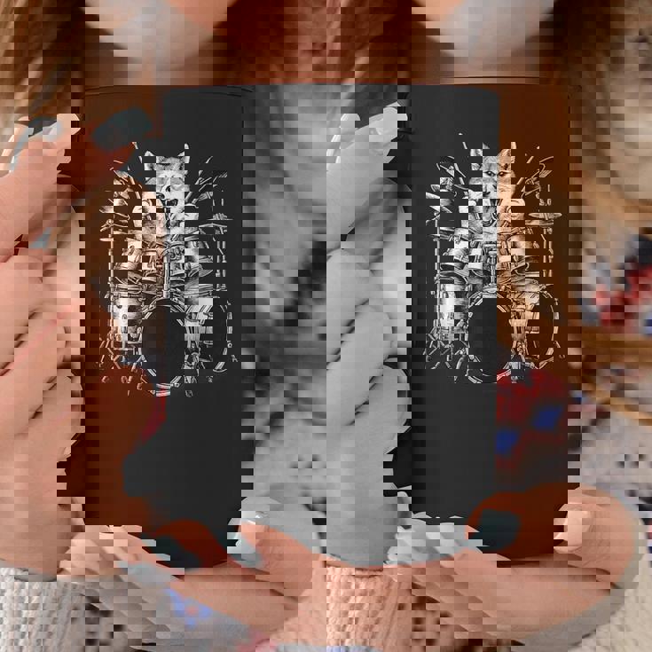 柴犬 ドラムを弾く ドラマー 犬好き コーヒーマグ 面白い贈り物