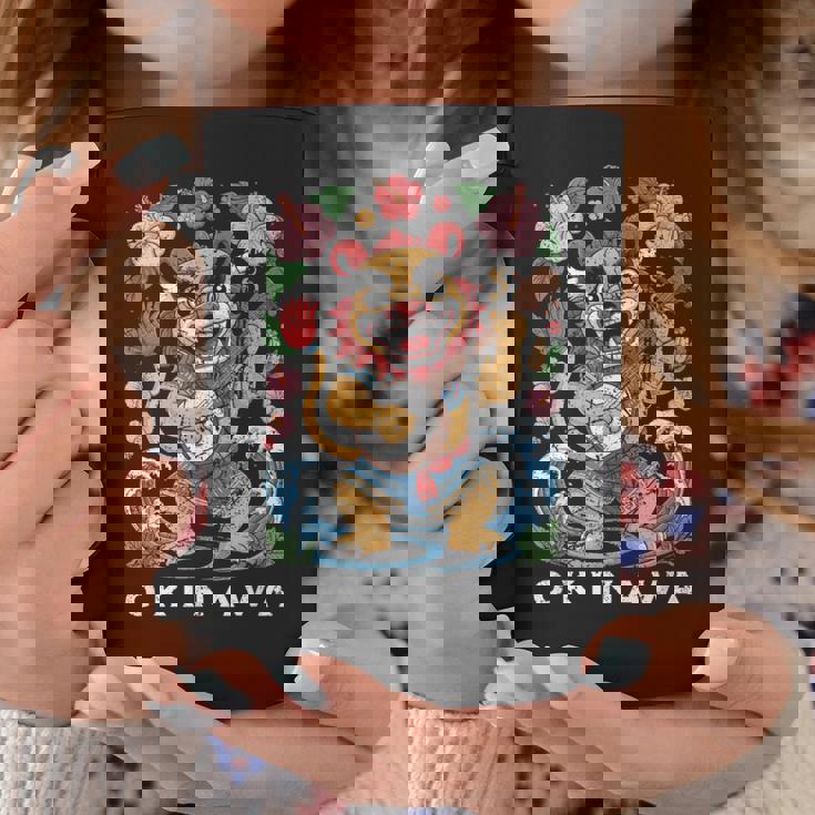 沖縄シーサーガーディアンライオン日本民俗土産デザイン コーヒーマグ 面白い贈り物