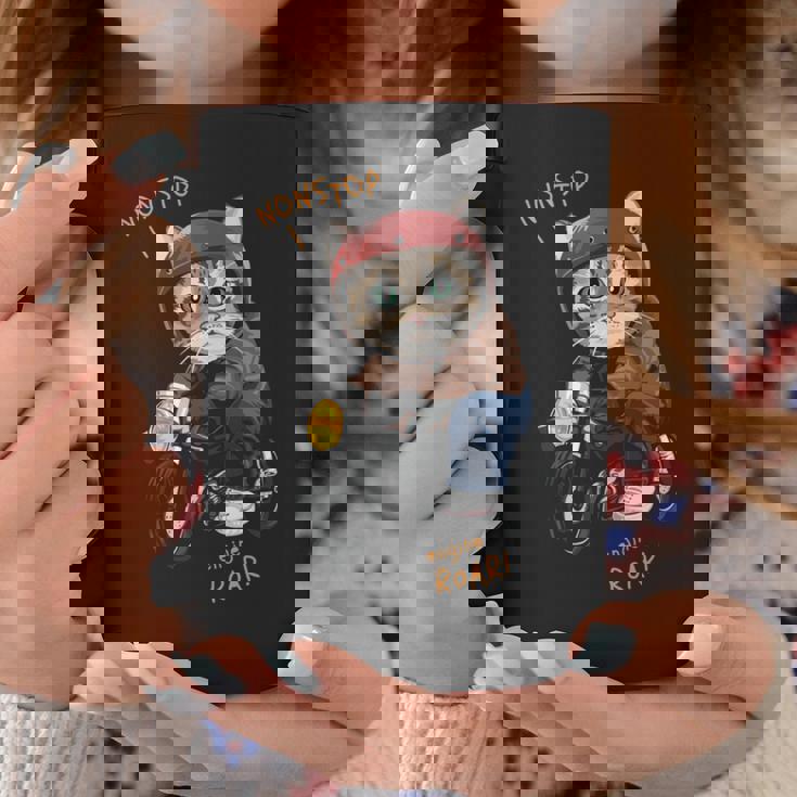 猫 バイク オートバイ おもしろ ねこ ライダース バイカー 面白い ネコ 長袖tシャツ コーヒーマグ 面白い贈り物