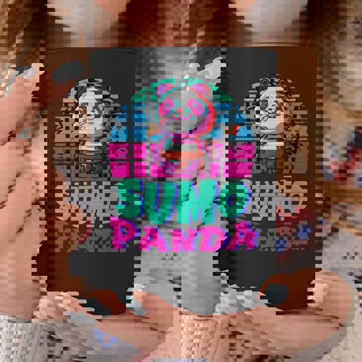 相撲パンダ力士ベーパーウェーブ和風美学 コーヒーマグ 面白い贈り物