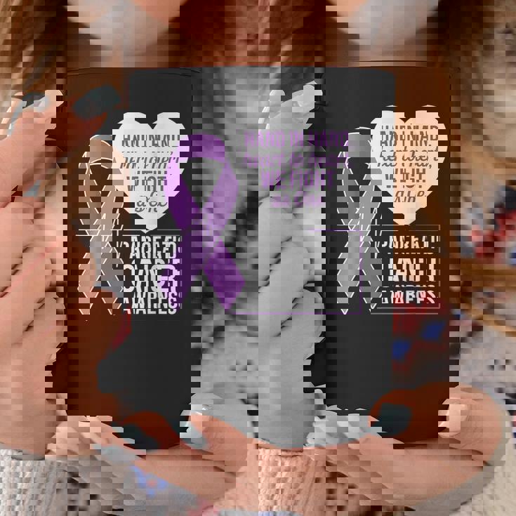 膵臓がん啓発 ハートトゥハート パープルリボン コーヒーマグ 面白い贈り物