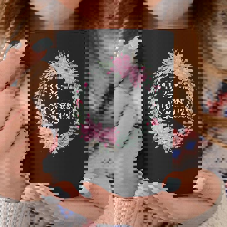 花柄 92歳 誕生日 男性 女性 92歳 誕生日 コーヒーマグ 面白い贈り物