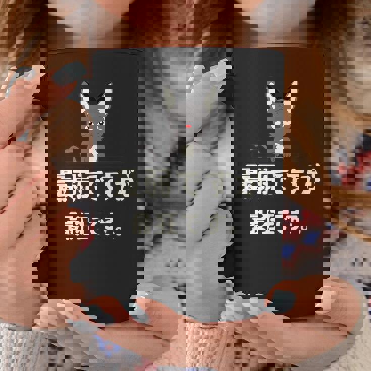 面白い 猫 文字入り 「最弱ですが最狂です。」おもしろギャグ-ジョーク 漢字 最弱ですが最狂です。 コーヒーマグ 面白い贈り物